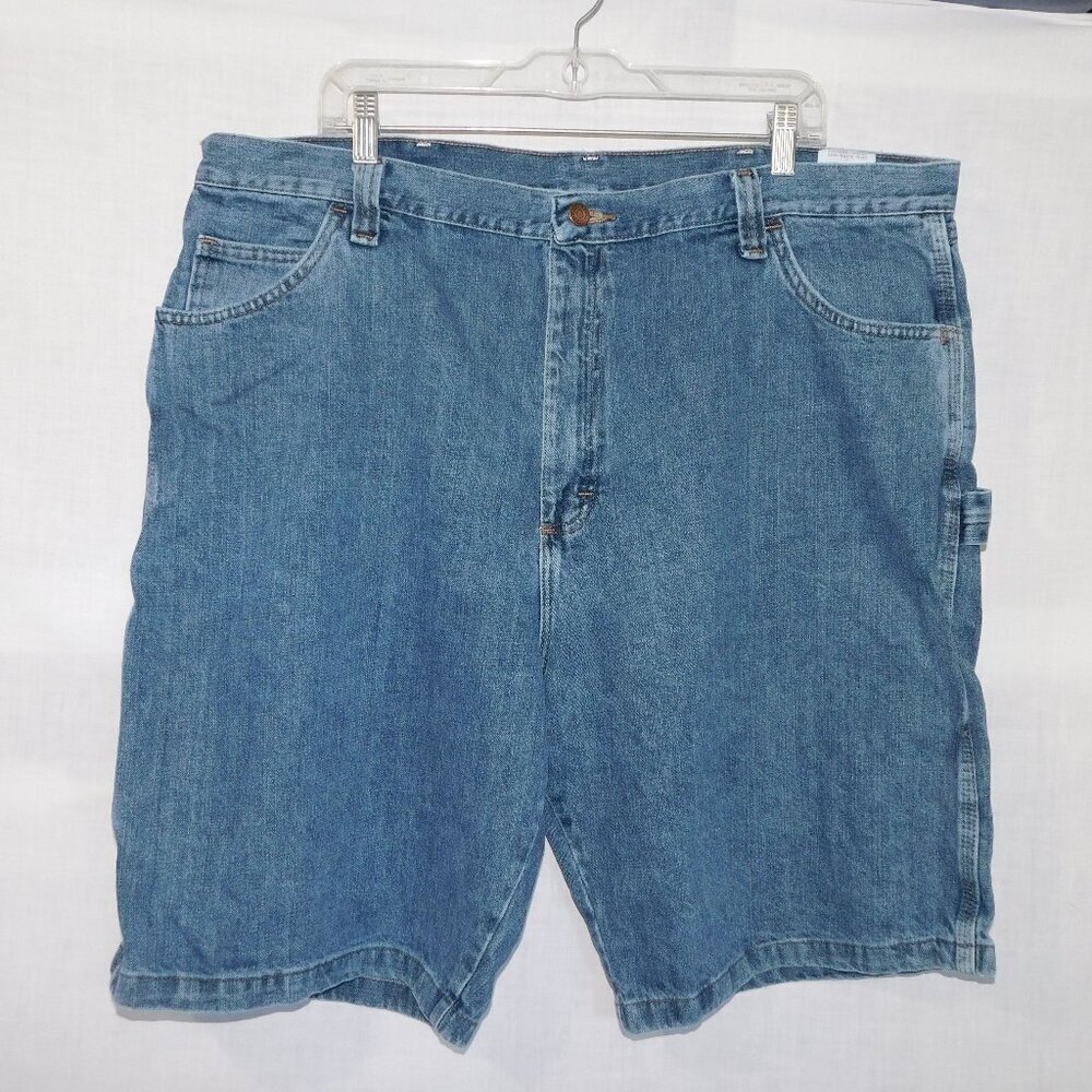 Wrangler medium wash Blue Demin Carpenter jean Shorts Mens 40